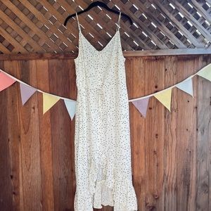 Rails Dress White with dark blue polka dots